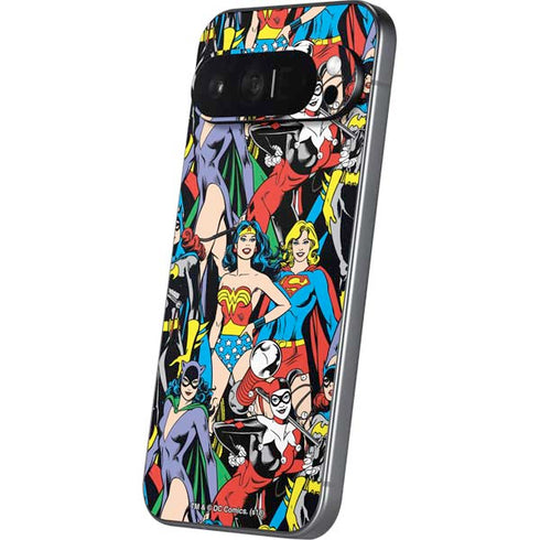 DC Comics Wonder Woman DC Bombshells Characters Pattern Pixel 9 Pro XL Skin